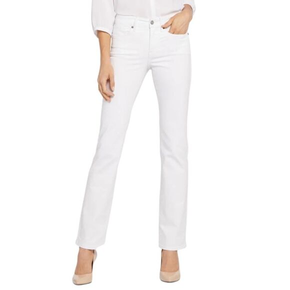 NYDJ Marilyn Straight Petite in Optic White